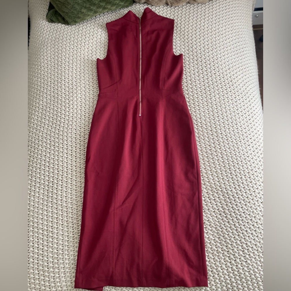 White House Black market Ponte Mock Neck Sheath Dress - Picture 16 of 16